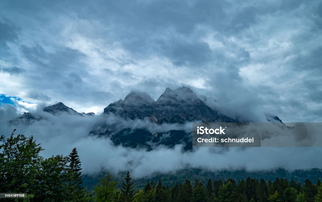 Wetterstein Mountains Alps Bavaria Wettersteingebirge, Moutains in Bavaria,Alps. Aspirations Stock Photo