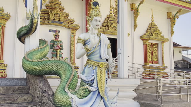 Naga statue in a Buddhist temple.