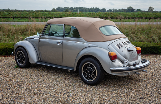 Brummen, The Netherlands, 23.10.2021, Old timer Volkswagen 1303 convertible