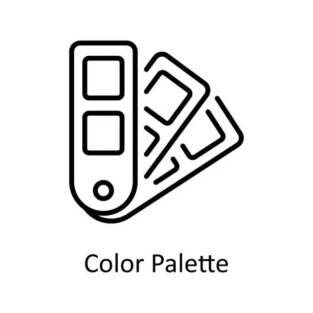 Vector illustration of Color Palette Vector Outline Icon Design illustration. Design and Development Symbol on White background EPS 10 File