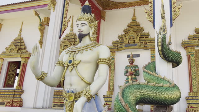 Naga statue in a Buddhist temple.