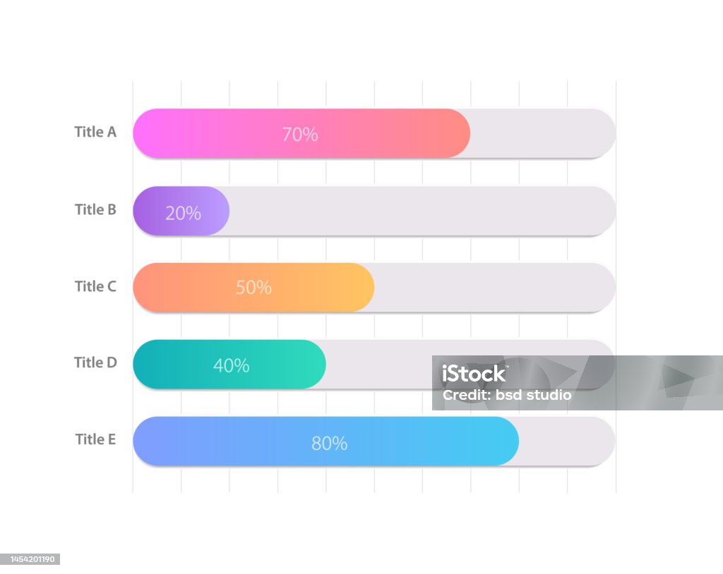 Rectangular Percentage Infographic Chart Design Template Stock ...