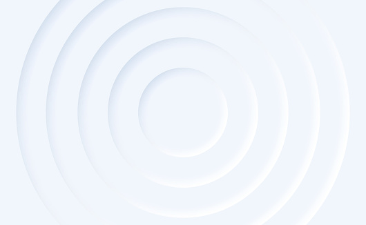 Abstract background neomorphism style. White Concentric Neumorphic Circles