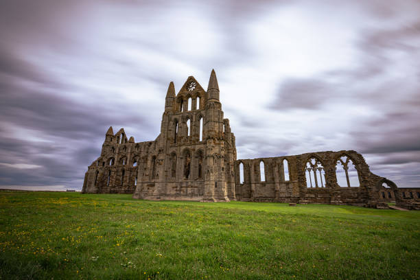 istock Whitby - May 23 2022: Gothic Abbey of Whitby, England. 1454203609