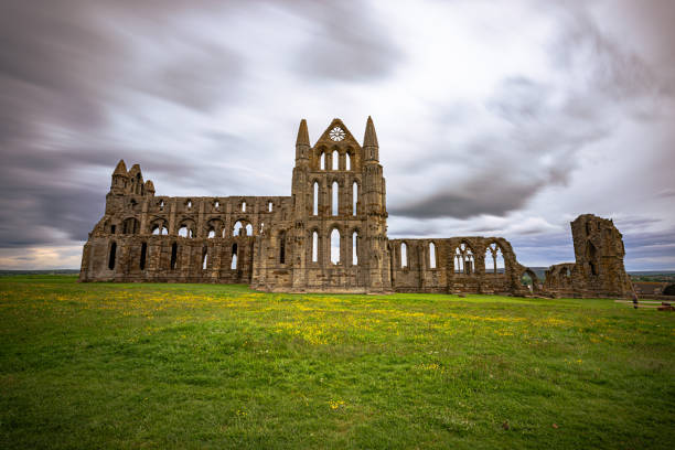 istock Whitby - May 23 2022: Gothic Abbey of Whitby, England. 1454203612