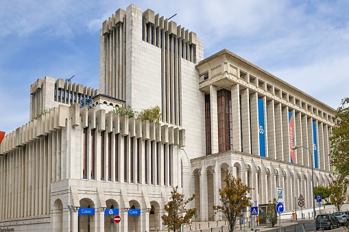 Lisbon, Portugal – April 20, 2022: The Caixa geral depositos headquarters building in Lisbon