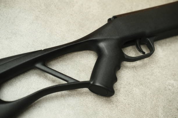 istock Weapons for hunting and hitting the target. Trigger and butt 1454212197
