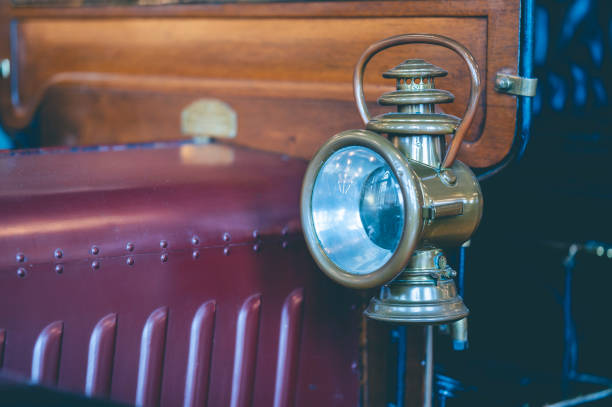 istock Vintage lights on an old model T car 1454212917