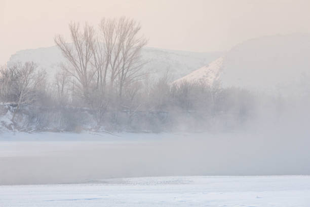 istock Morning on the river early morning fog 1454216564