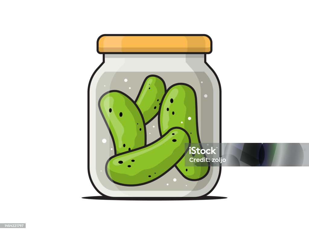 Pickles Jar Stock Illustration Download Image Now Cucumber, Cut Out