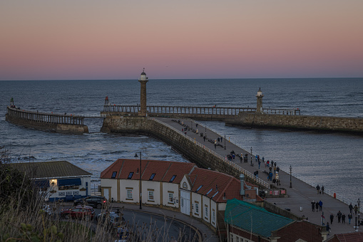 A winter day in Whitby on the Yorkshire Coast.