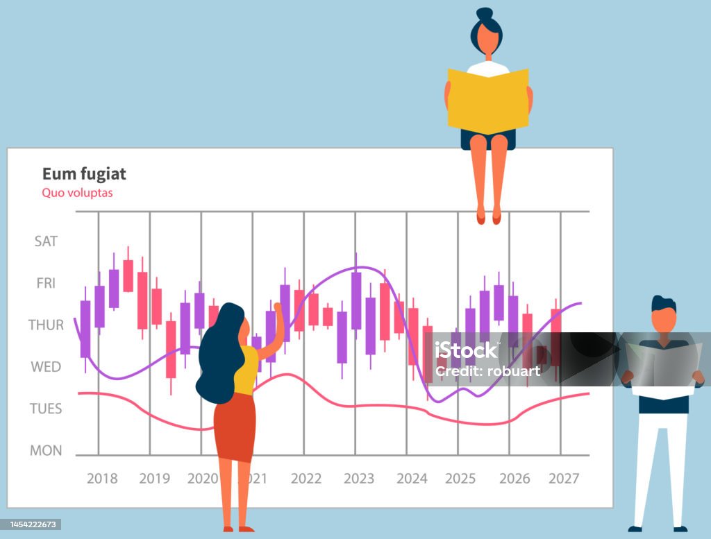 Statistical Indicator Graphics Presenters Show Statistical Indicators And Data On Diagram Colleagues ...