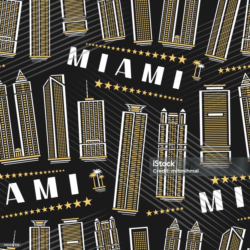 Miami Pattern Vector Miami Seamless Pattern Stock Illustration - Download Image Now ...
