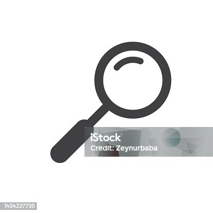 istock Search icon or symbol concept magnifier. 1454227730
