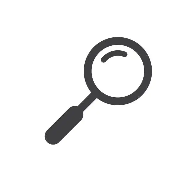 Vector illustration of Search icon or symbol concept magnifier.