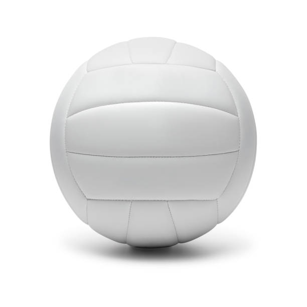 Beach Volleyball Isolated on a White Background stock photo