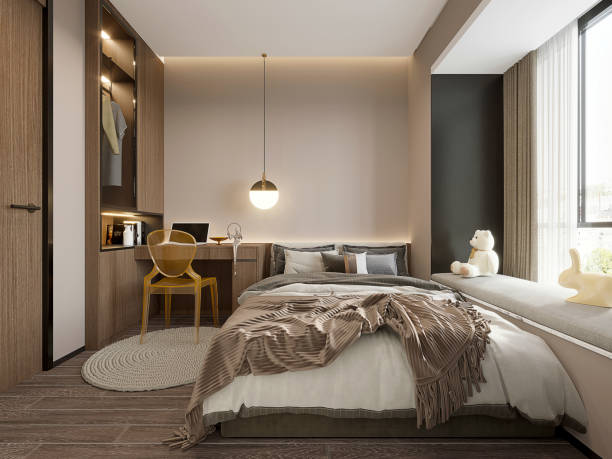 istock 3d render of luxury hotel room 1454229860