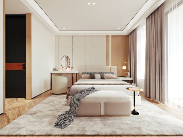 istock 3d render of luxury hotel room 1454229933