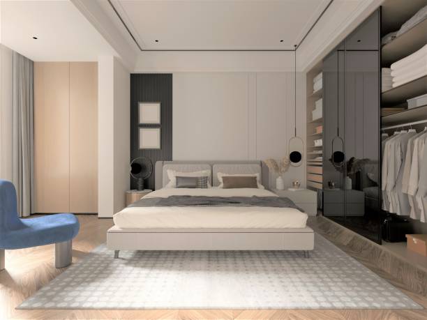 istock 3d render of luxury hotel room 1454231402