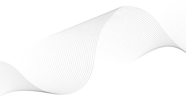 illustrazioni stock, clip art, cartoni animati e icone di tendenza di sfondo moderno astratto, linee curve, creano l'effetto di un'illusione ottica e completeranno con successo il tuo design - curvo immagine