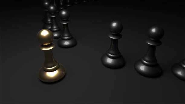 istock Chess pawn piece outstanding. Leadership concept 1454232402