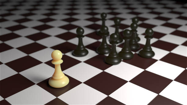 istock Chess pawn piece outstanding. Leadership concept 1454232737