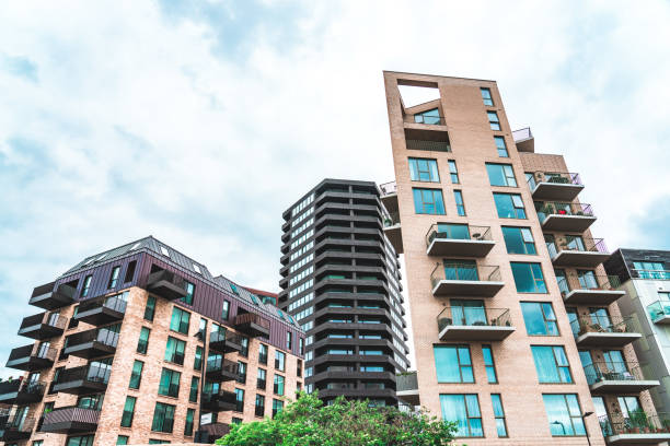 istock Exterior view of modern apartments 1454234558