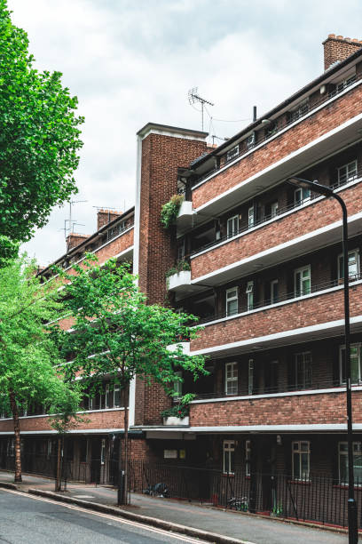 istock Old council tower block in London , UK 1454234577