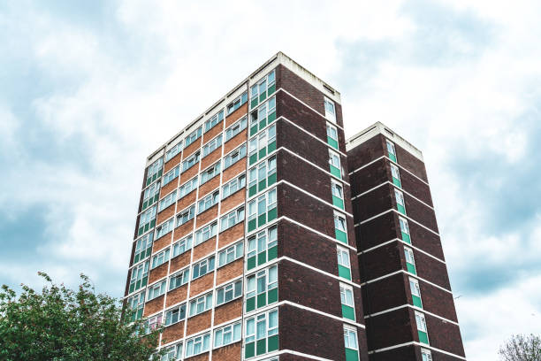 Old council tower block in London , UK stock photo
