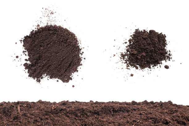 istock Soil for plant isolated on white background. 1454240159