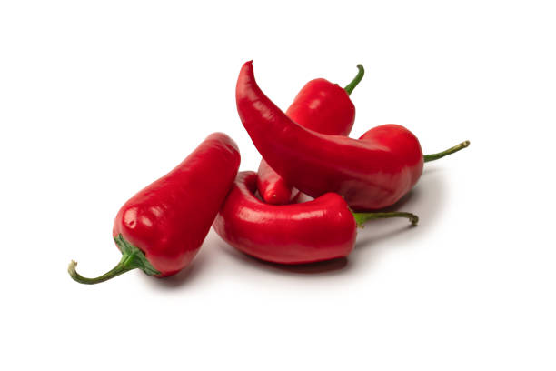 istock Red hot chili pepper isolated on a white background. 1454240182