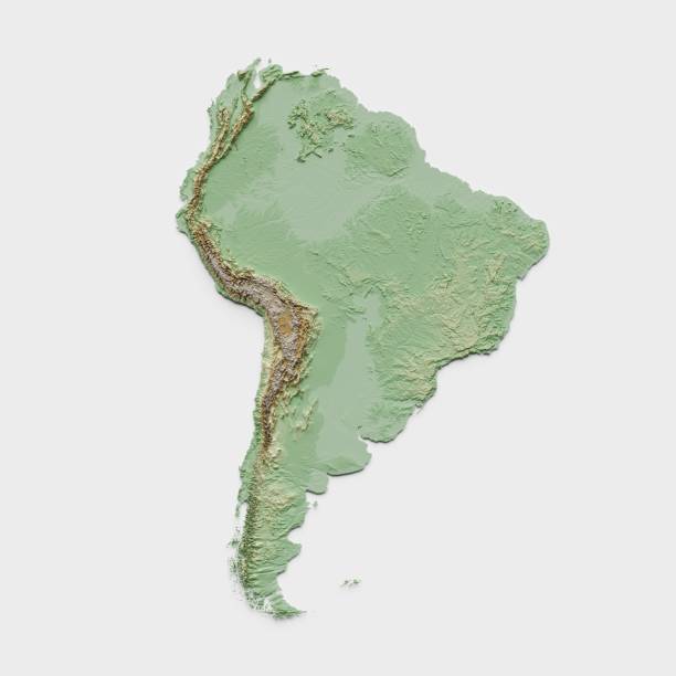 istock South America Topographic Relief Map - 3D Render 1454246533