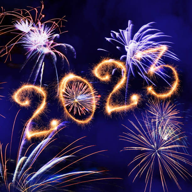 istock Sparkling New Year 2023 with fireworks 1454253557