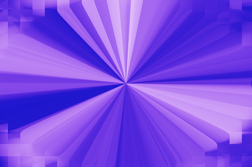 Abstract radial beams background in blue / purple colors.