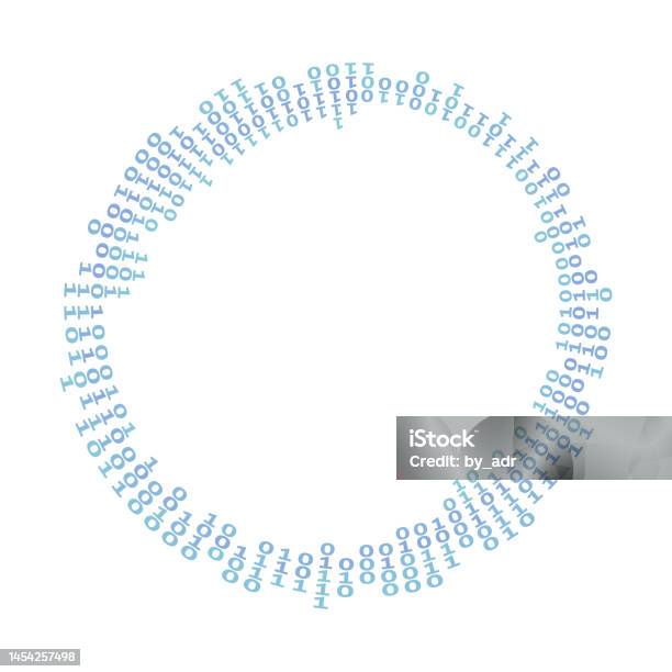 Binary Code Steam Circle Code Binary Code Circle With Ones And Zeros Vector Pattern Stock ...