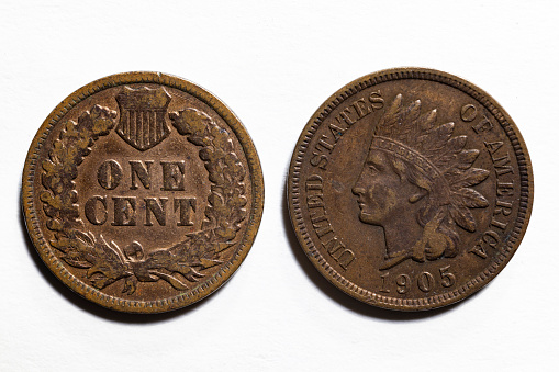 50 Bani 1900 Carol I. Coin of  Romania. Obverse Bearded bust facing left. Reverse 3-line inscription within laurel and oak wreath with date and denomination