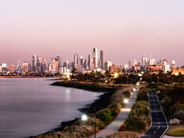 istock Urban skyline at sunrise 1454261498