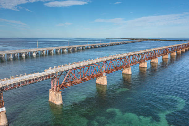 istock Old and New Bridge on Ocean 1454264858
