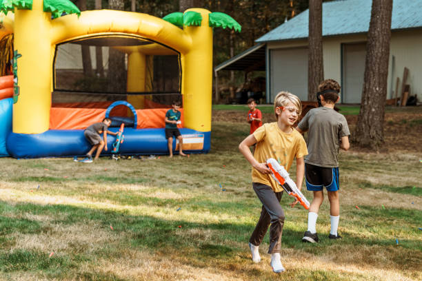 istock Kids at birthday party playing outside 1454268900