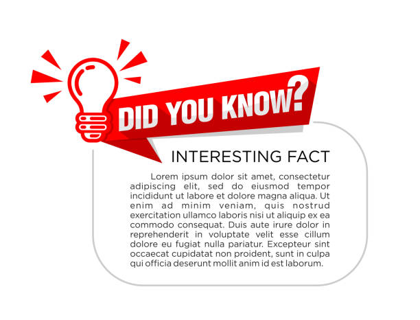 Did you know interesting fact Funny bubble for copying text. Did you know Web banner with frame and bulb, idea box, quote for interesting fact. Vector on transparent background fact bubble stock illustrations