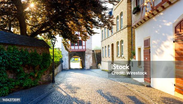 Street In An Old Historic Town In Germany In Stock Photo - Download Image Now - Alley, Ancient, Architecture