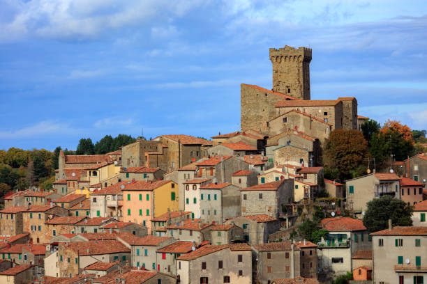 Arcidosso Italian medieval town Arcidosso medieval town in Tuscany arcidosso tuscany italy stock pictures, royalty-free photos & images