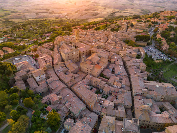 istock Volterra, Italian medieval town from drone 1454275444