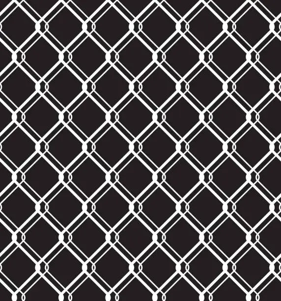Vector illustration of Steel Wired Fence Seamless Pattern Overlay
