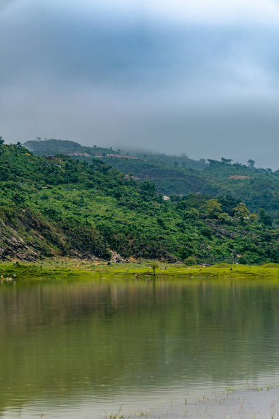 istock Natural landscape with lake and mountains, Selective Focus 1454282088