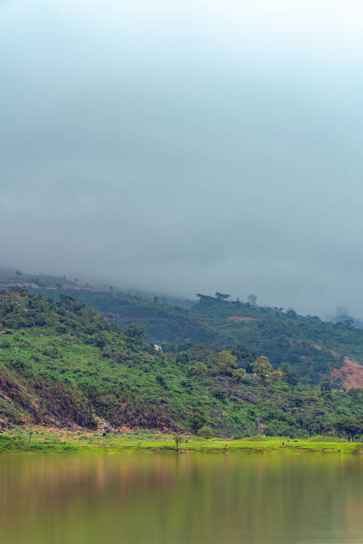 istock Natural landscape with lake and mountains, Selective Focus 1454282612