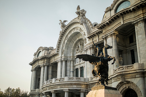 Mexico City,  México - December 14,  2022, palace of fine arts