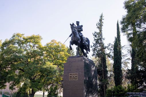 Mexico City,  México - December 15,  2022, Statue to Joaquín Amaro Domínguez