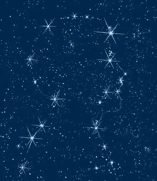 Vector illustration of Space, Stars and Man Constellation