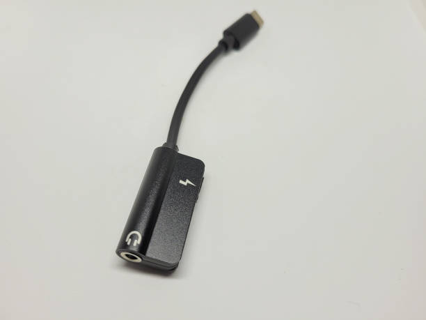 istock type C audio converter to jack with white background 1454294820